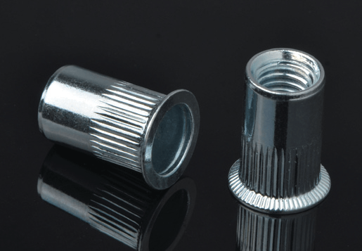 スチールカウンターサンクヘッドKnurled Body Rivet Nutsオープンタイプ