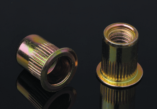 US/ISOスチールスタンダードフラットヘッドKnurled Body Rivet Nut